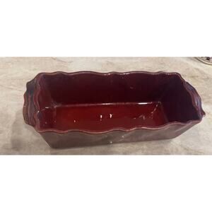 Appolia stoneware french bread pan brown glaze  France